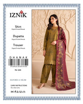 Mehndi Iznik Dhank 3 Pcs